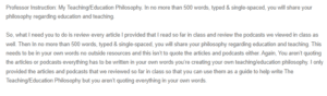 My Teaching Education Philosophy