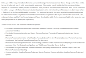 Phonemic and Phonological Awareness
