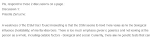 Response-Weakness of the DSM
