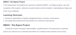 Six Sigma Project