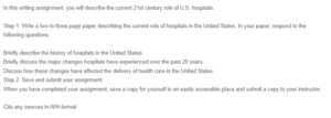 The Current Roles of Hospitals