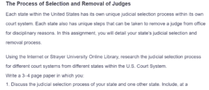 The Process of Selection and Removal of Judges