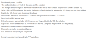 The Relationship between Congress and the President