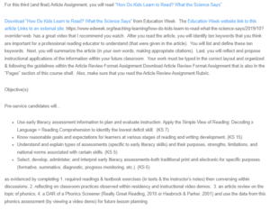 Article Review on How Kids Learn to Read