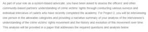 Assessment of Cadets' Understanding of Crime Victims' Rights- A Historical and Evolutionary Perspective