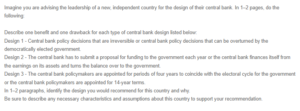 Central Bank Design