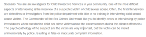 Effective Interviewing Techniques for Child Sexual Abuse Victims- Ensuring Trauma-Informed and Supportive Interviews