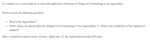 Internet of Things Application in an Organization