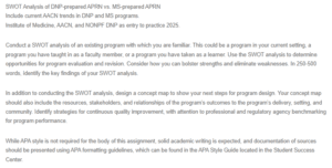 SWOT Analysis - DNP-prepared Family Nurse Practitioner