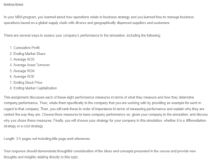 Assessing Company Performance