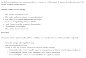 Business Financial Analysis Process - Action Plan