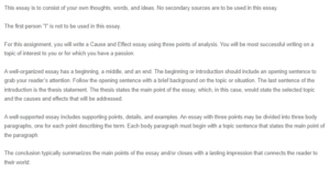 Cause and Effect Essay - Obesity and Overweight