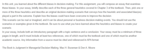 Different Biases in Decision-Making