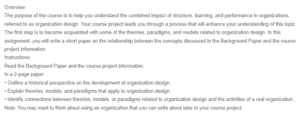 Discussion - Organization Design