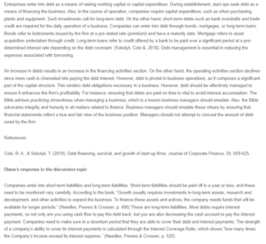 Discussion Response - Debt obligations