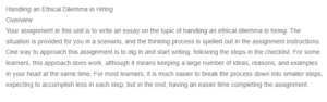 Handling An Ethical Dilemma In Hiring