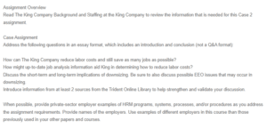 King Company - Job Analysis, Staffing, EEO, And Diversity