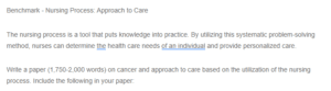 Nursing Process- Approach to Care