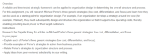 Porter's Three Generic Strategies