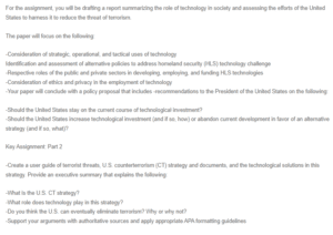 Role of Technology in US Terrorism Threat Reduction