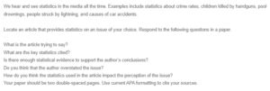 Statistical Analysis Of Environmental Consequences