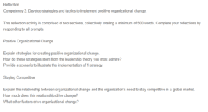 Strategies and Tactics to Implement Positive Organizational Change