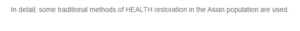 Traditional Methods of Health Restoration in the Asian Population- Acupuncture