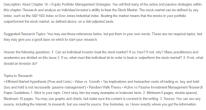 Active vs. Passive Equity Management