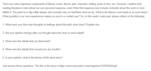 Analysis of the Short Story Girl by Jamaica Kincaid