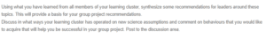 Assessing Learning Clusters