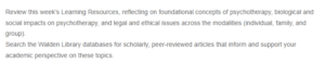 Biological Basis and Ethical-Legal Considerations of Psychotherapy