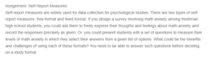 Comparing Free-Format and Fixed-Format Self-Report Measures for Assessing Math Anxiety in High School Students- Benefits and Challenges