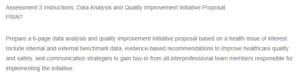 Data Analysis and Quality Improvement Initiative Proposal