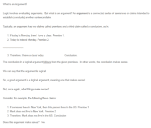 Discussion - Logic and Argument