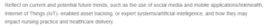Emerging Healthcare Technologies- Impact of Social Media, Mobile Apps, IoT, and AI on Nursing Practice and Healthcare Delivery