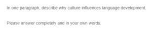 Influence of Culture on Language Development