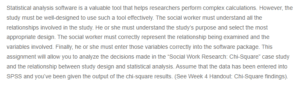 Integrating Study Design and Statistical Analysis- Analyzing Chi-Square Findings in Social Work Research