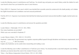 Locating and Analyzing U.S. Supreme Court Case Laws