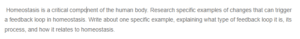 Maintaining Balance- How Feedback Loops Regulate Homeostasis in the Human Body