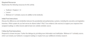 Presidential and Parliamentary Systems