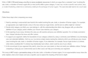 The Sale, Donation, and Trade of Human Organs