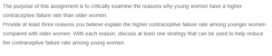 Why Younger Women Exhibit Increased Extents of Contraceptive Challenges than Older Women