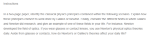 Classical Physics- Comparing and Contrasting