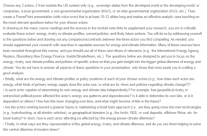 Comparative Energy and Climate Policies Presentation - Russia, the US, and China