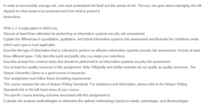 Risk Methodologies and Analysis