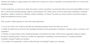 Article Review - Marketing Techniques and Ethics