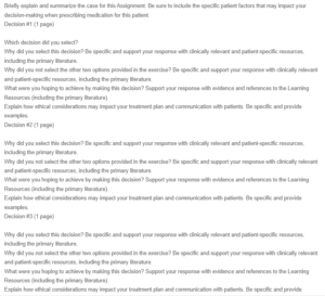 Assessing and Treating Patients with Attention Deficit Hyperactivity Disorder Decision