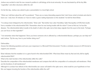 Case Study - The Mitochondrion 