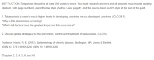 Chronic and Communicable Diseases - Tuberculosis