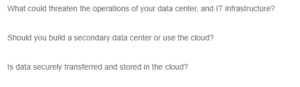 Disaster Recovery Checklist- Cloud and Data